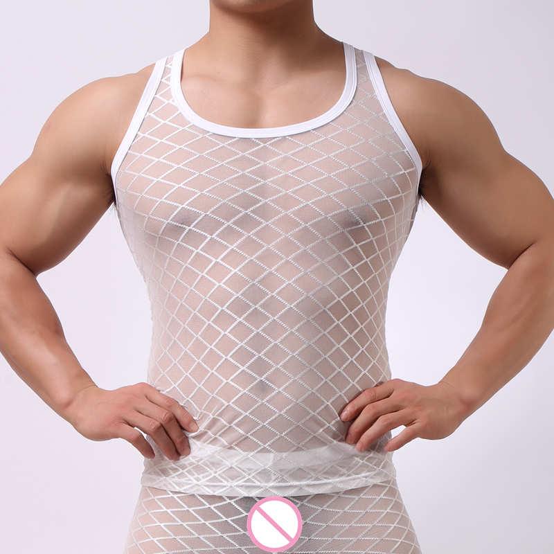 Undershirts Men's Undershirt Underwear Sexy Sleeveless Mesh Fishnet Vest Top Tees See Through Sleepwear Gay Fitness Tights, Black;brown
Undershirts Men's Undershirt Underwear Sexy Sleeveless Mesh Fishnet Vest Top Tees See Through Sleepwear Gay Fitness Tights, Black;brown