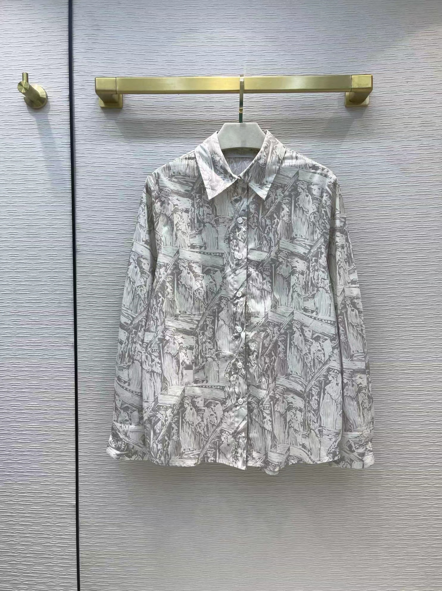 Milan Runway Shirts 2022 Spring Long Sleeve Lapel Neck Print Designer Blouses Brand Same Style Women 1108-11, Picture color
Milan Runway Shirts 2022 Spring Long Sleeve Lapel Neck Print Designer Blouses Brand Same Style Women 1108-11, Picture color