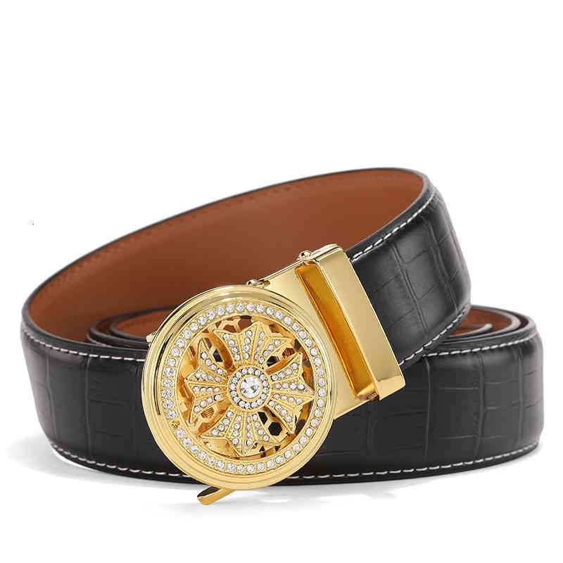 Waist Belt s Buckles Rotary Automatic Buckle Men's Cowhide Versatile Business Luck Jeans