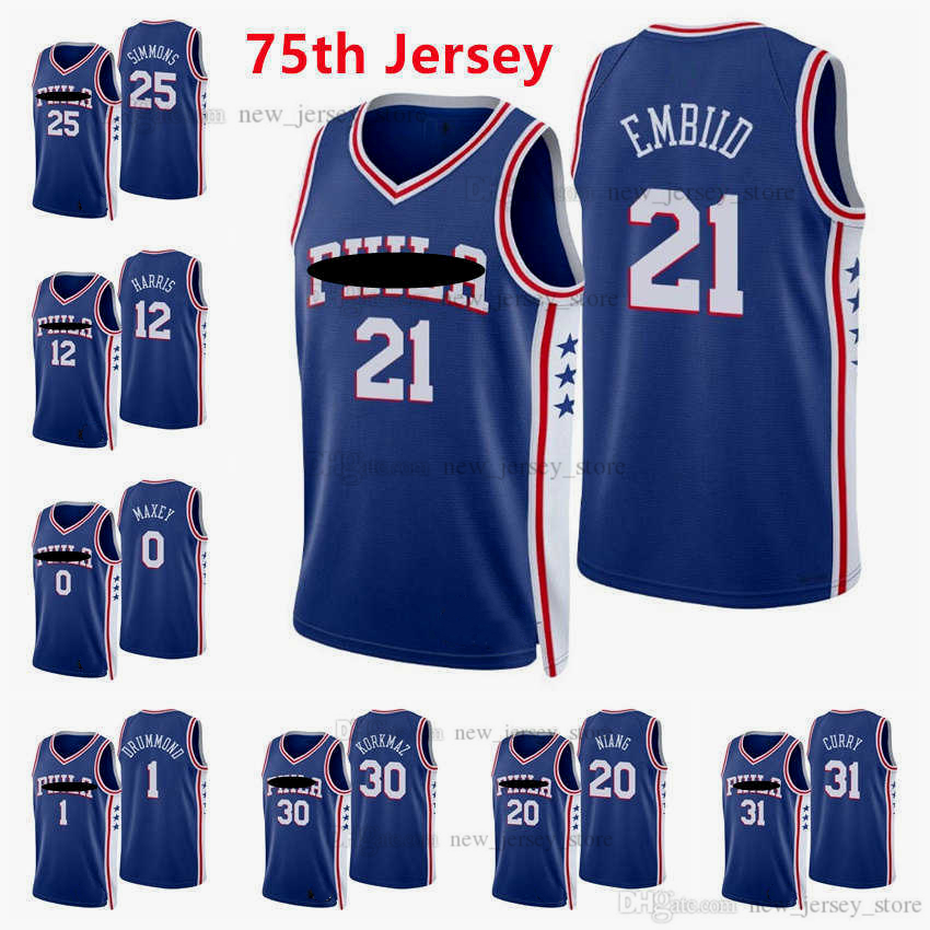 Printed 2022 New Blue Diamond 75th Basketball Jerseys 21 Joel 25 Ben Embiid Simmons 12 Tobias Harris 31 Seth Curry 0 Tyrese Maxey 22 Matisse Thybulle Georges Niang, Printed. as picture
Printed 2022 New Blue Diamond 75th Basketball Jerseys 21 Joel 25 Ben Embiid Simmons 12 Tobias Harris 31 Seth Curry 0 Tyrese Maxey 22 Matisse Thybulle Georges Niang, Printed. as picture