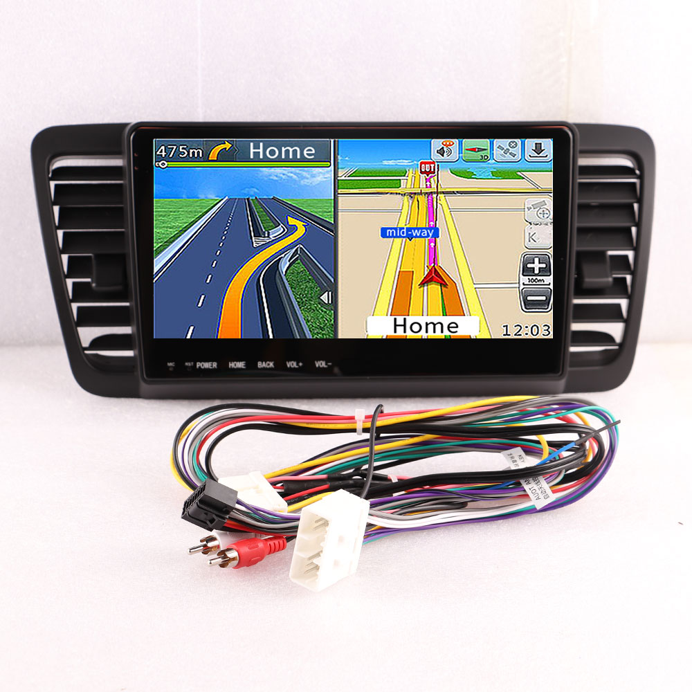 Oonaite 9 pouces Android 10,0 USB Navigateur de voiture Radio AM FM DVD Multimédia Video Player GPS Navigation pour Subaru Legacy Outback 2004-20