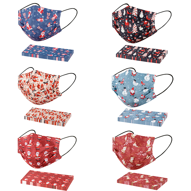 High Quality Christmas Adult Party Disposable Face Masks Non-woven Cartoon FaceMask 3Ply Earhook Bandage Dust-proof Masque Cover
High Quality Christmas Adult Party Disposable Face Masks Non-woven Cartoon FaceMask 3Ply Earhook Bandage Dust-proof Masque Cover