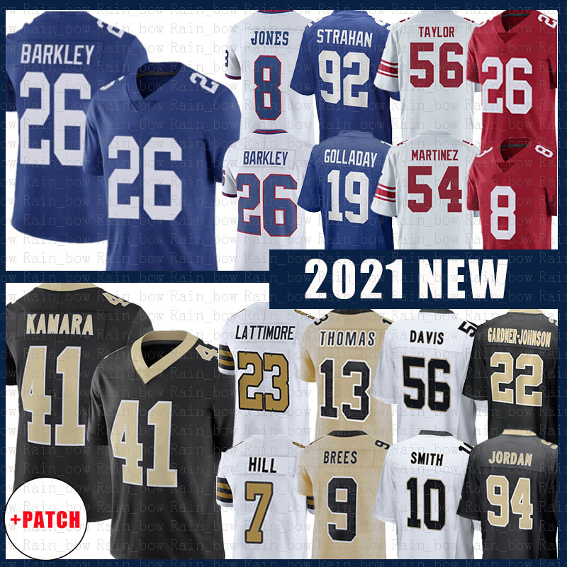 41 Alvin Kamara 26 Saquon Barkley Daniel Jones Jersey Michael Thomas New Drew Brees YorkGiantsOrleansSaintsHill Lattimore Golladay Strahan Winston, Patch+mens jersey (shengtu)
41 Alvin Kamara 26 Saquon Barkley Daniel Jones Jersey Michael Thomas New Drew Brees YorkGiantsOrleansSaintsHill Lattimore Golladay Strahan Winston, Patch+mens jersey (shengtu)