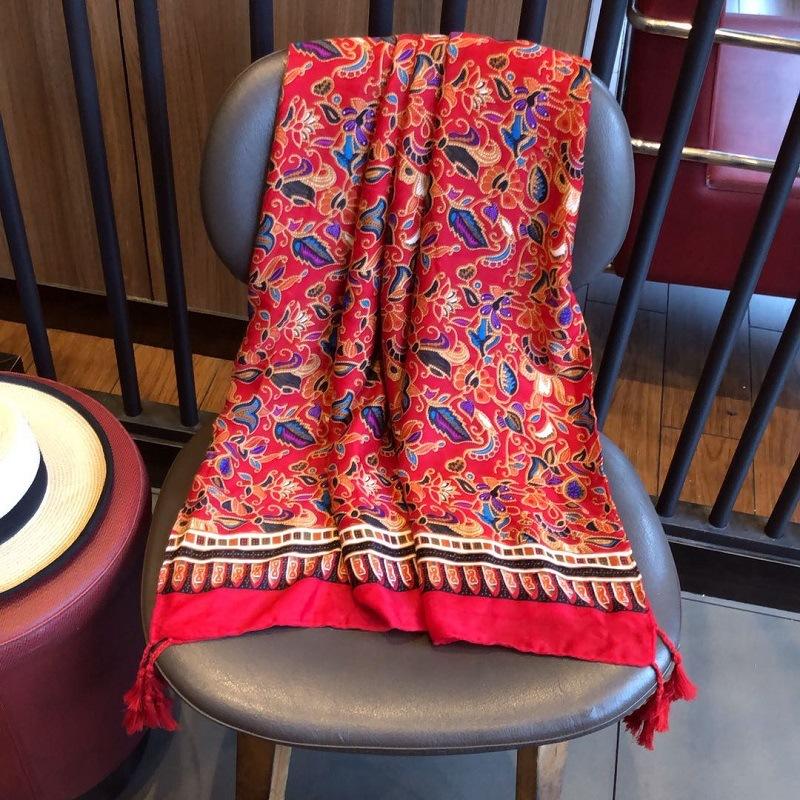 Scarves 2021 Red Cotton Hand Feeling Women's Scarf Spring And Autumn Korean Fashion Family Style Cashew Nut Hanging Long Shawl
Scarves 2021 Red Cotton Hand Feeling Women's Scarf Spring And Autumn Korean Fashion Family Style Cashew Nut Hanging Long Shawl