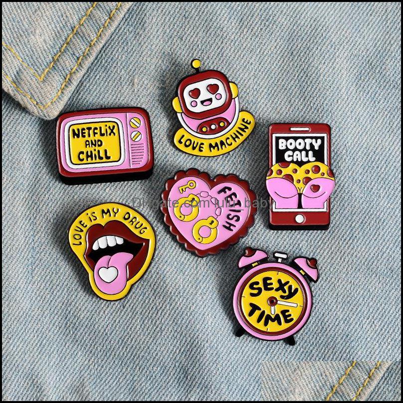 Pins, Brooches Jewelry Yellow Enamel Pin Tv Robot Clock Lips Buheart Badge Custom Lapel Jeans Shirt Bag Fashion Gift Drop Delivery 2021 Hok6
Pins, Brooches Jewelry Yellow Enamel Pin Tv Robot Clock Lips Buheart Badge Custom Lapel Jeans Shirt Bag Fashion Gift Drop Delivery 2021 Hok6