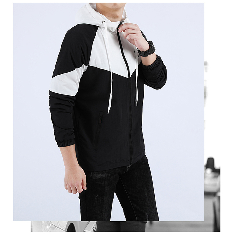 Spring Unisex Jacket Outer Fashion Sweatshirt Hoodie Men's Clothes Asian Size Hoodie Long Sleeve Autumn Sports Zip Trench Windbreaker