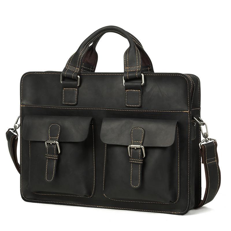 JOYIR Vintage Men Briefcase Genuine Leather Male Bag 14 Inches Laptop Document Bags for Man Business Handbag Messenger Pack Male, Black
JOYIR Vintage Men Briefcase Genuine Leather Male Bag 14 Inches Laptop Document Bags for Man Business Handbag Messenger Pack Male, Black