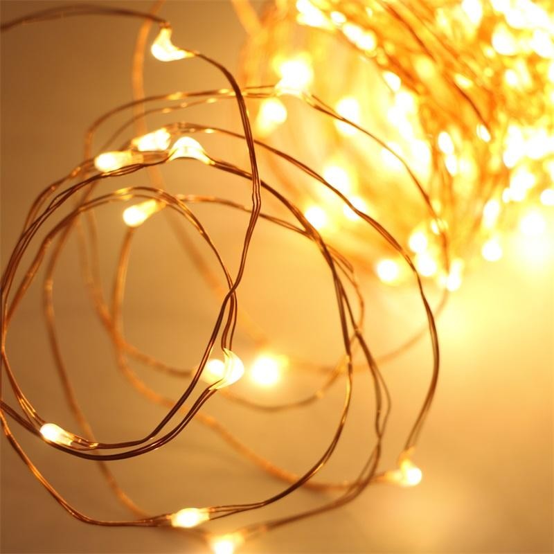 Christmas Tree 20M EU US Copper Wire String lights Waterproof LED Strip For Fairy Wedding Party Decoration Holiday lighting Free shipping