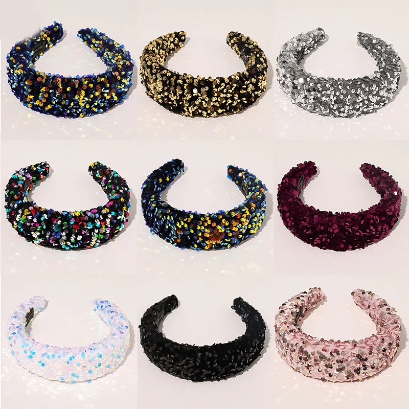 New Women Clitter sequins Silk Padded Headband for Women Thicken sponge Hair Hoop Hairbands Wide Bezel Hairbands Headwear, Silver
New Women Clitter sequins Silk Padded Headband for Women Thicken sponge Hair Hoop Hairbands Wide Bezel Hairbands Headwear, Silver