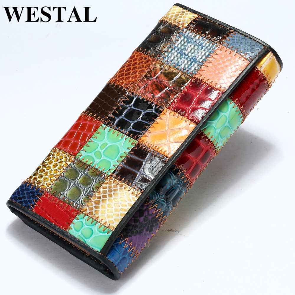 WESTAL wallet women genuine leather purse female women's leather wallet long patchwork womens wallets and purses for cards 544 X0728, 517square-oilpi
WESTAL wallet women genuine leather purse female women's leather wallet long patchwork womens wallets and purses for cards 544 X0728, 517square-oilpi