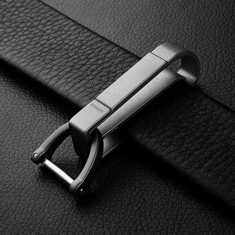 Jobon Zhongbang Waist Hanging Key Chain Men's Titanium Alloy Simple Wearing Belt Fashion Single Buckle Pendant Creativity 6652