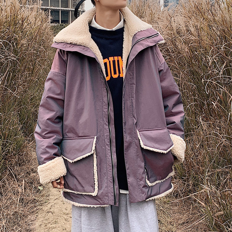 2021 New Winter Thick Lamb Fur Jacket Men's Warm Fashion Casual Parka Men Streetwear Wild Loose Korean Short Coat Mens Clothes M-2xl Gisu, Watermelon
2021 New Winter Thick Lamb Fur Jacket Men's Warm Fashion Casual Parka Men Streetwear Wild Loose Korean Short Coat Mens Clothes M-2xl Gisu, Watermelon