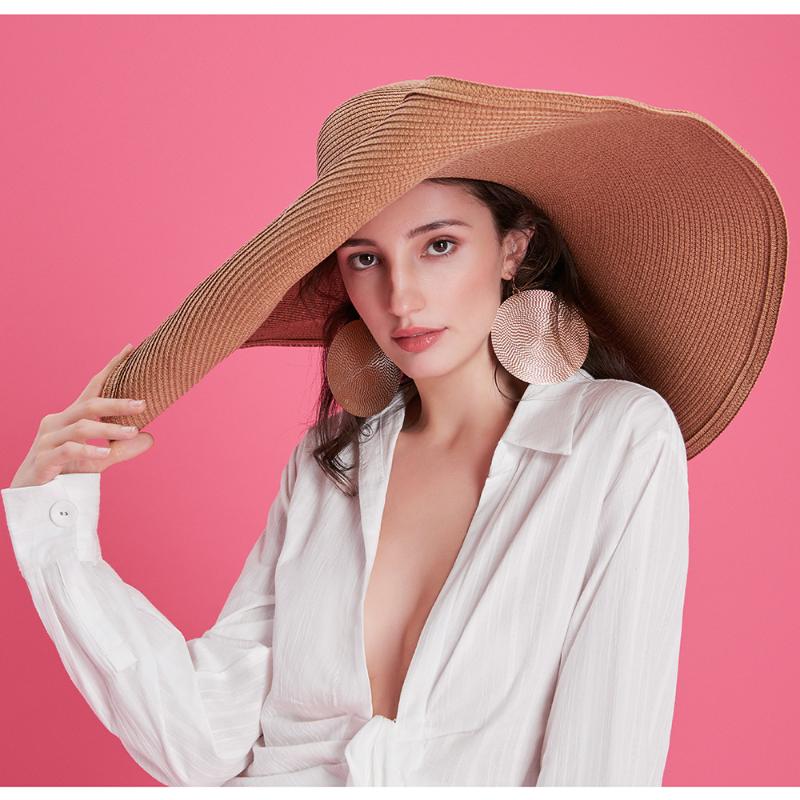 Wide Brim Hats 25cm Oversized For Women Large Straw Anti-uv Sun Protection Cap Vacation Beach Po Foldable Fashion Hat, Yellow
Wide Brim Hats 25cm Oversized For Women Large Straw Anti-uv Sun Protection Cap Vacation Beach Po Foldable Fashion Hat, Yellow