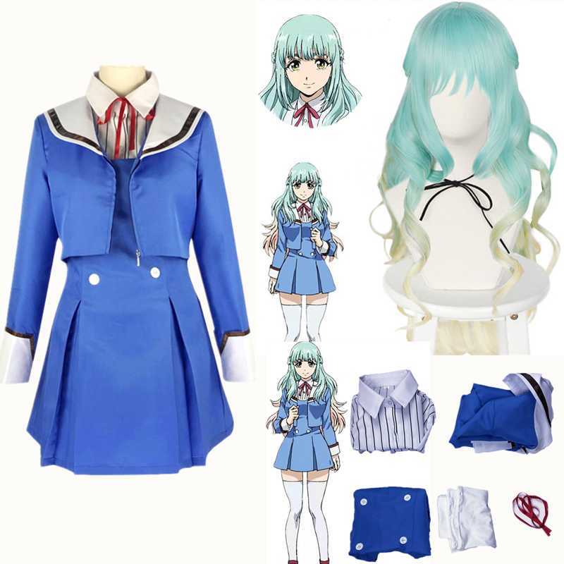 Shinzaki Kuon - Women Cosplay Costume High Shot Anime Uniform Outfit Tenkuu Shinpan Collection for Halloween Y0913