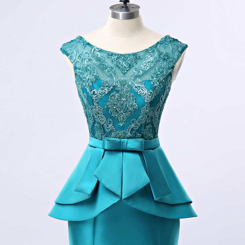 Elegant Women Mermaid Formal Evening Dresses 2021 Sexy Backless Lace Appliqued Plus Size Prom Dress Occasion Party Gowns Tank Robe de soriee mariage