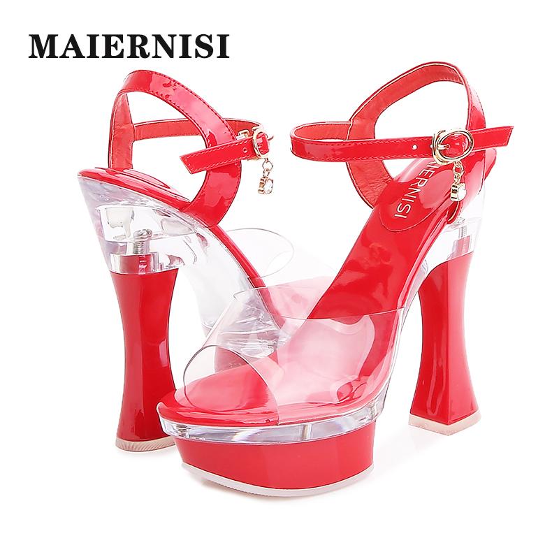 MAIERNISI Women Shoes Transparent Waterproof Platform Sandals 2021 New Female Non-slip Rubber sole Thick Heel 14cm High Heels, As picture shown
MAIERNISI Women Shoes Transparent Waterproof Platform Sandals 2021 New Female Non-slip Rubber sole Thick Heel 14cm High Heels, As picture shown