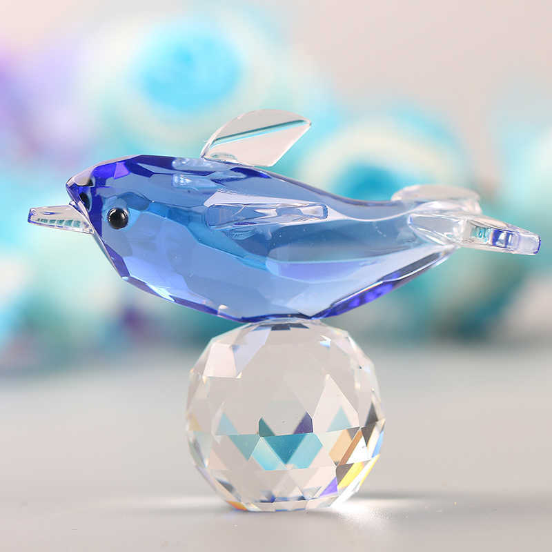 H&D 18 Styles Crystal Animal Figurines Collection Cut Glass Ornament Statue Animal Collectible Gift Home Decor Wedding Favors 210727