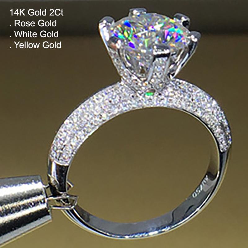 Cluster Rings 14K Gold 2 Moissanite Diamond Ring Women Elegant Round Luxury Classic TRENDY Wedding Party Engagement Anniversary
Cluster Rings 14K Gold 2 Moissanite Diamond Ring Women Elegant Round Luxury Classic TRENDY Wedding Party Engagement Anniversary