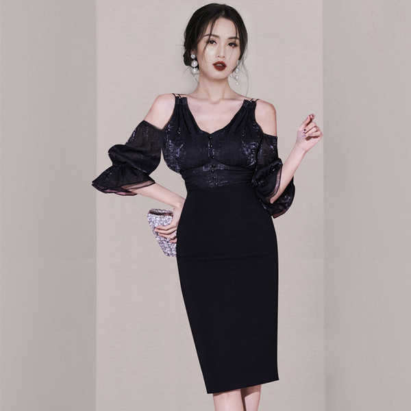 Summer Sexy Off Shoulder Office Lady Dresses Women V-Neck Patchwork Elegant Bodycon Pencil Dress Vestidos 210526, Photo color
Summer Sexy Off Shoulder Office Lady Dresses Women V-Neck Patchwork Elegant Bodycon Pencil Dress Vestidos 210526, Photo color
