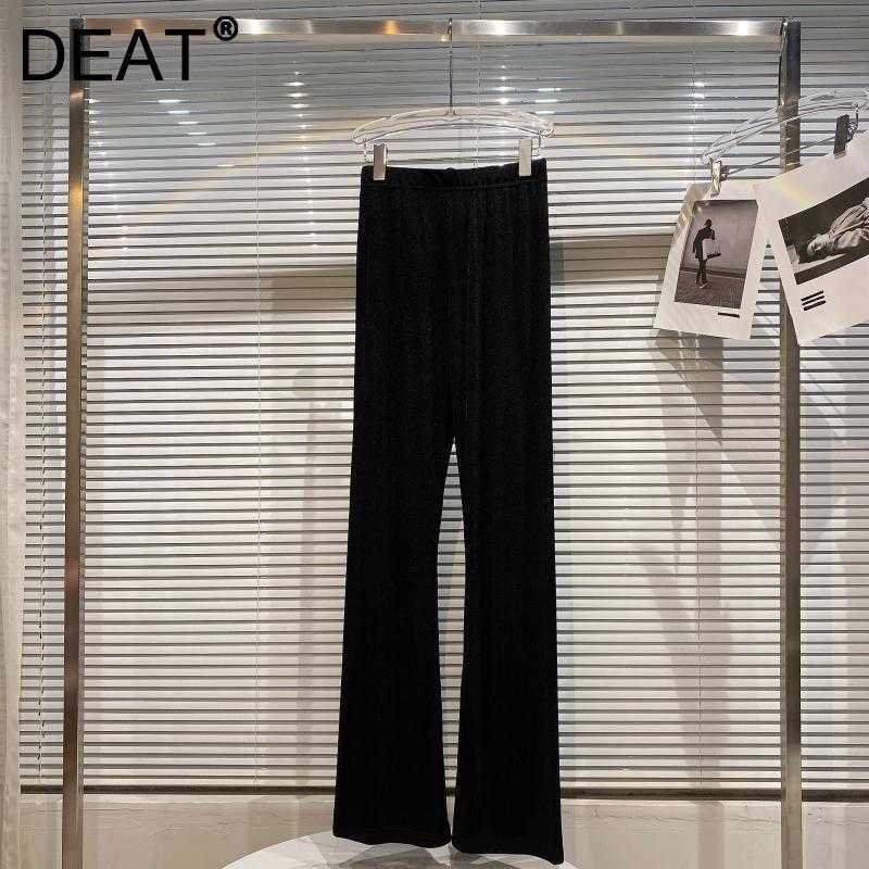 DEAT Women High Waist Stretch Ice Silk Drape Pants Arrivals Temperament Fashion Spring Summer 11D1375 210709, Black
DEAT Women High Waist Stretch Ice Silk Drape Pants Arrivals Temperament Fashion Spring Summer 11D1375 210709, Black