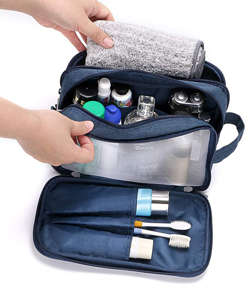 Women Large Daily Toiletry Bag Men Waterproof Business Travel Kit Case for Makeup,Cosmetic,Shaving with Separate Compartments 220310