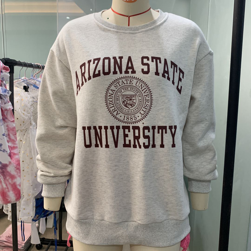 Vintage Stylish Cotton Letter Printing Pattern Sweatshirts Girl Women Oversized Hoodie Drop-shoulder Loose Casual Pullover 201028