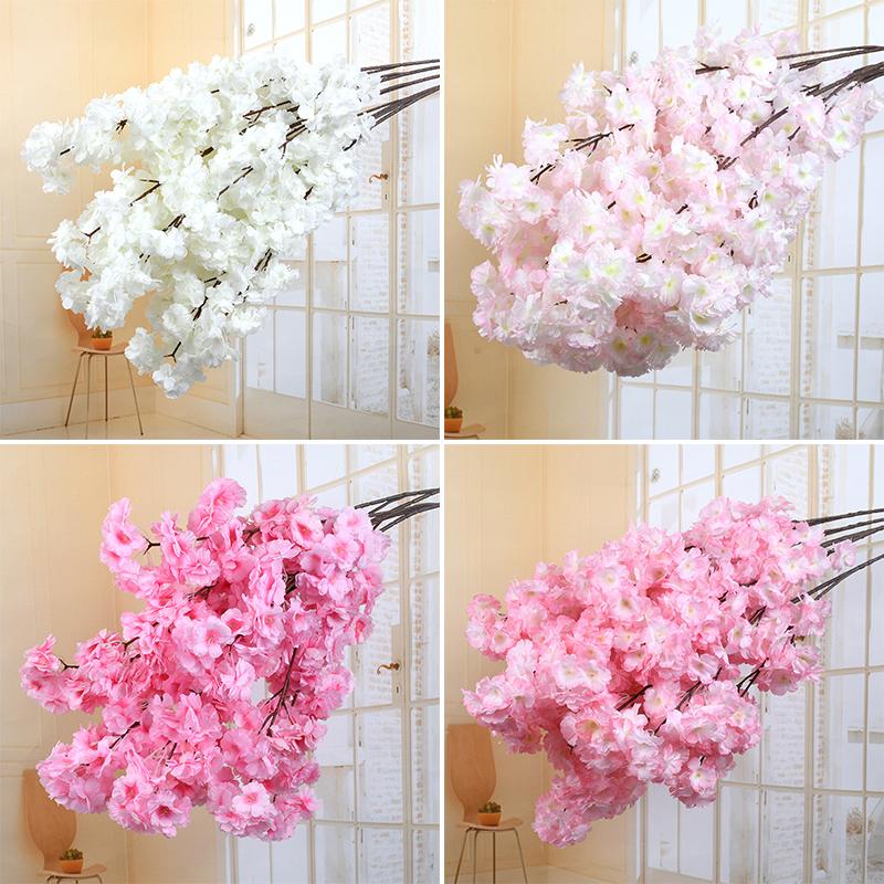 Decorative Flowers & Wreaths Artificial Cherry Blossom Pink White Tree Silk Flower Spring DIY Bonsai Arch Wedding Props Home Decoration
Decorative Flowers & Wreaths Artificial Cherry Blossom Pink White Tree Silk Flower Spring DIY Bonsai Arch Wedding Props Home Decoration
