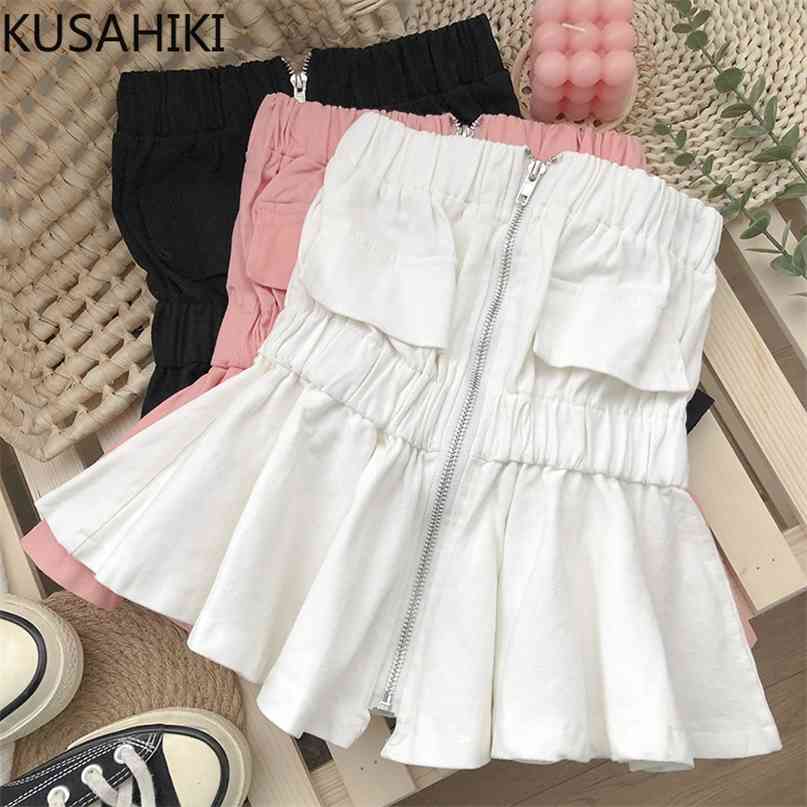 Sexy Zipper Slim Waist Ruffle Top for Women Korean Strapless Tank Tops Fashion Clothing 6J815 210603, White
Sexy Zipper Slim Waist Ruffle Top for Women Korean Strapless Tank Tops Fashion Clothing 6J815 210603, White