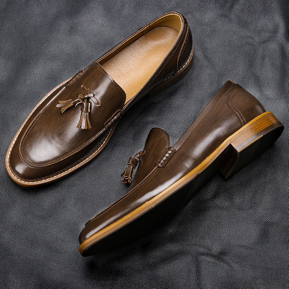 Men's casual shoes Leather Loafers Size 7-12 business Men dress shoes Gentleman's oxford shoes for men #AL701 210312, Black
Men's casual shoes Leather Loafers Size 7-12 business Men dress shoes Gentleman's oxford shoes for men #AL701 210312, Black