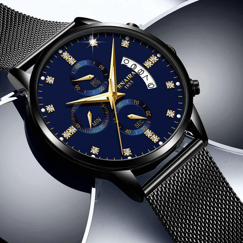 Wristwatches Top Brand Quartz Wristwatch Luminous Men's Watches Classic Calendar Mens Business Steel Watch Relogio Masculino Saati, Mf
Wristwatches Top Brand Quartz Wristwatch Luminous Men's Watches Classic Calendar Mens Business Steel Watch Relogio Masculino Saati, Mf