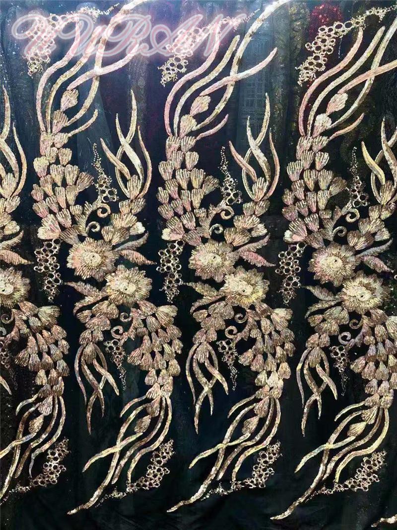 Gold Embroidered Lace Fabric Tulle Sequins Fabric High Quality Heavy Flower Wedding Dress
Gold Embroidered Lace Fabric Tulle Sequins Fabric High Quality Heavy Flower Wedding Dress