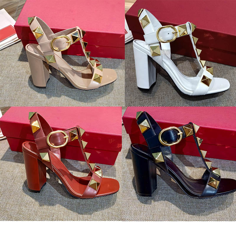 2021 summer Genuine leather high-heeled sandals fashion luxury rivet thick heels non-slip designer black wild gladiator large size slippers 35-41, High heel 9.5cm black
2021 summer Genuine leather high-heeled sandals fashion luxury rivet thick heels non-slip designer black wild gladiator large size slippers 35-41, High heel 9.5cm black
