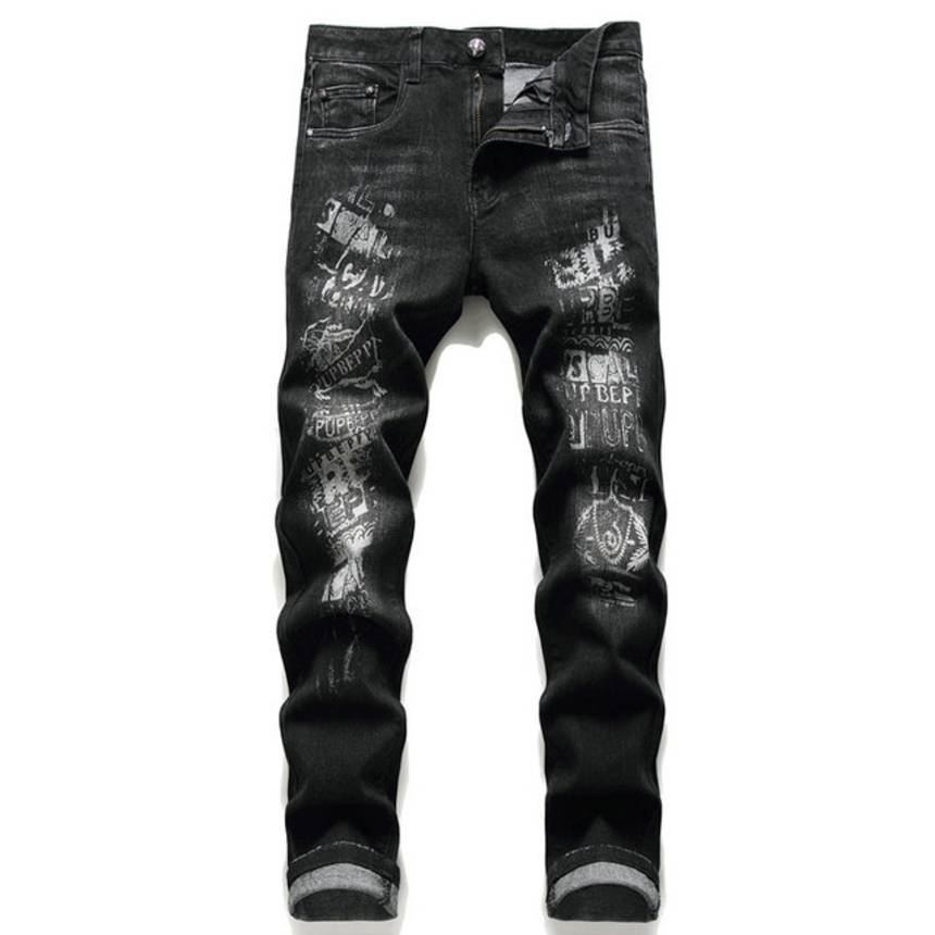 Men's Jeans Fashion Sweat Knee Protector Patchwork High Street Fashions Jogger Trousers Men Elastic Waist Harem Pant Pencil 37, Blue
Men's Jeans Fashion Sweat Knee Protector Patchwork High Street Fashions Jogger Trousers Men Elastic Waist Harem Pant Pencil 37, Blue