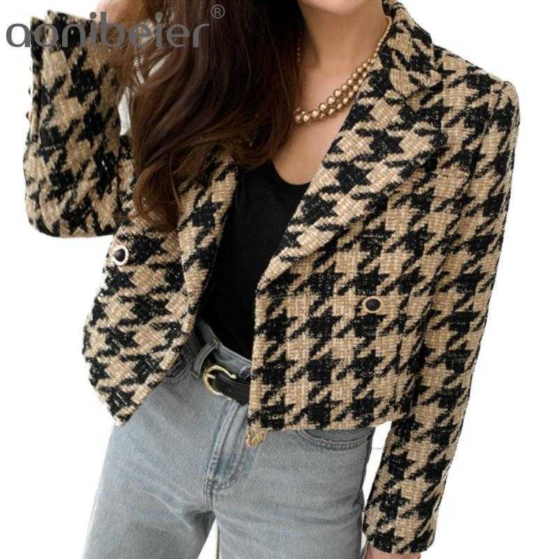 Winter Female Turn Down Collar Double Breasted Minimalist Loose Plaid Cotton Heavy Tweed Jacket Cardigan Coat Outwear 210604, Khaki
Winter Female Turn Down Collar Double Breasted Minimalist Loose Plaid Cotton Heavy Tweed Jacket Cardigan Coat Outwear 210604, Khaki