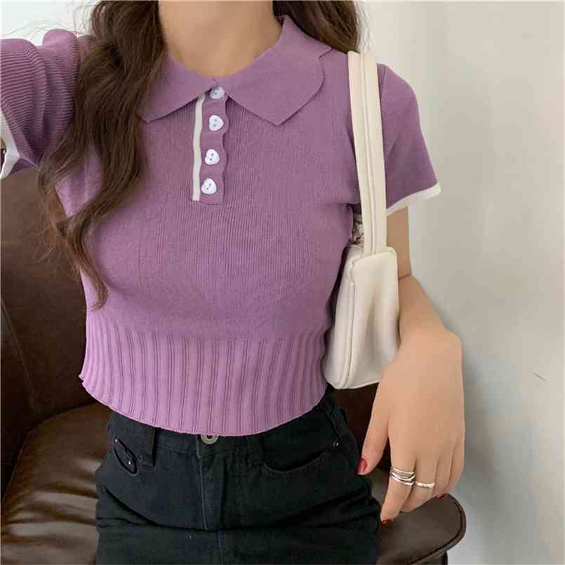 HELIAR Women Polo Shirts Peter Pan Collar T-shirts Knitted Short Sleeve Casual Summer Crop For Tees 210708, White
HELIAR Women Polo Shirts Peter Pan Collar T-shirts Knitted Short Sleeve Casual Summer Crop For Tees 210708, White