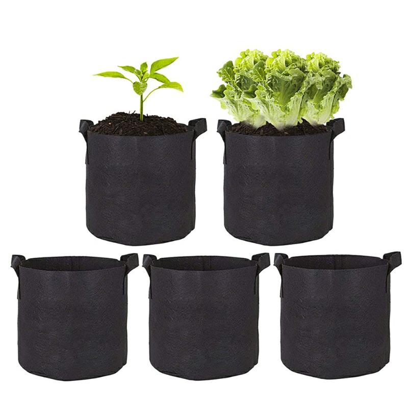 Storage Bags 5 Pcs Plant Growth Bag Thick Non-woven Fabric With Handle Good Drainage Portable And Breathable
Storage Bags 5 Pcs Plant Growth Bag Thick Non-woven Fabric With Handle Good Drainage Portable And Breathable
