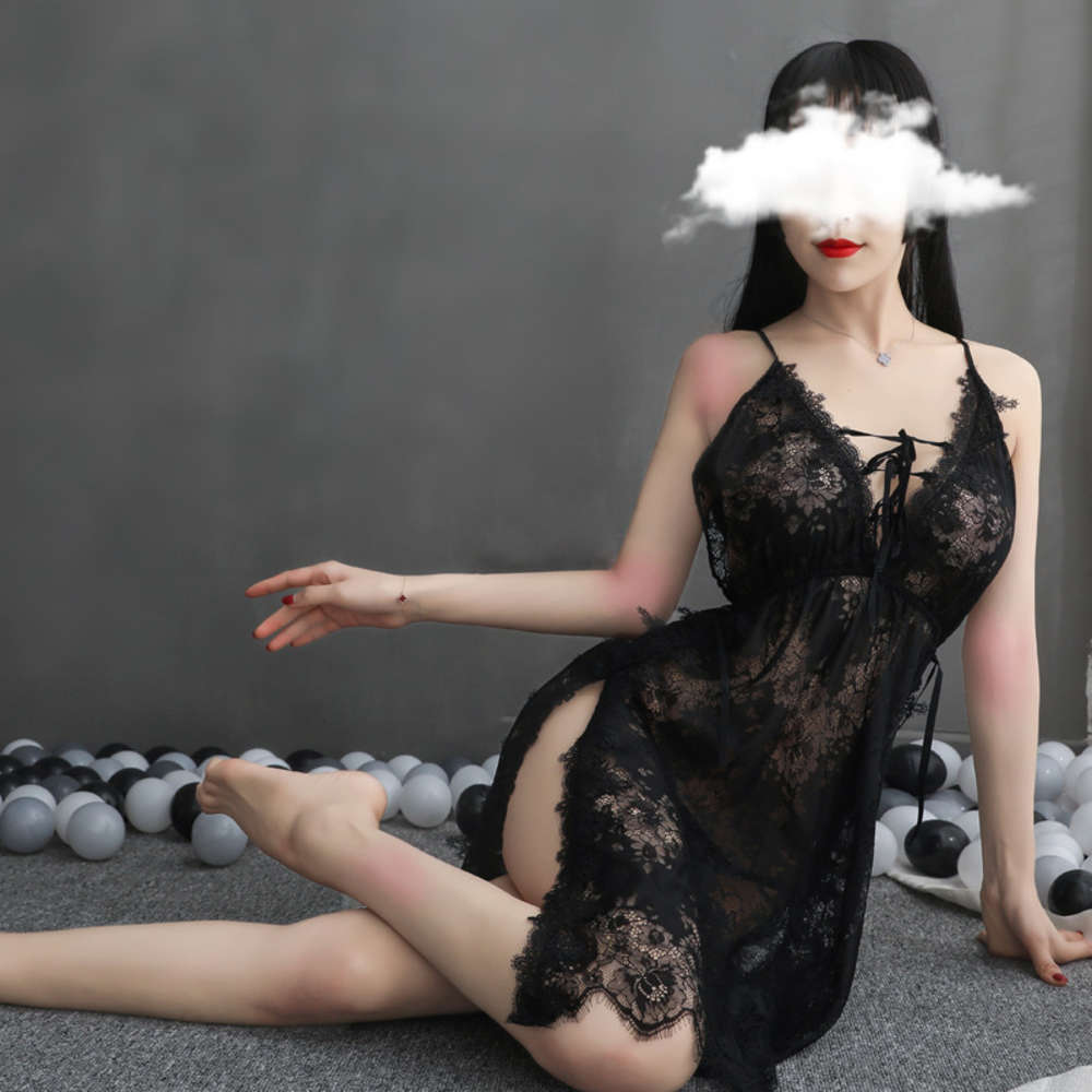 Pajamas women's nightdress fairy wind side split bathrobe sexy underwear lace dress housewear
Pajamas women's nightdress fairy wind side split bathrobe sexy underwear lace dress housewear