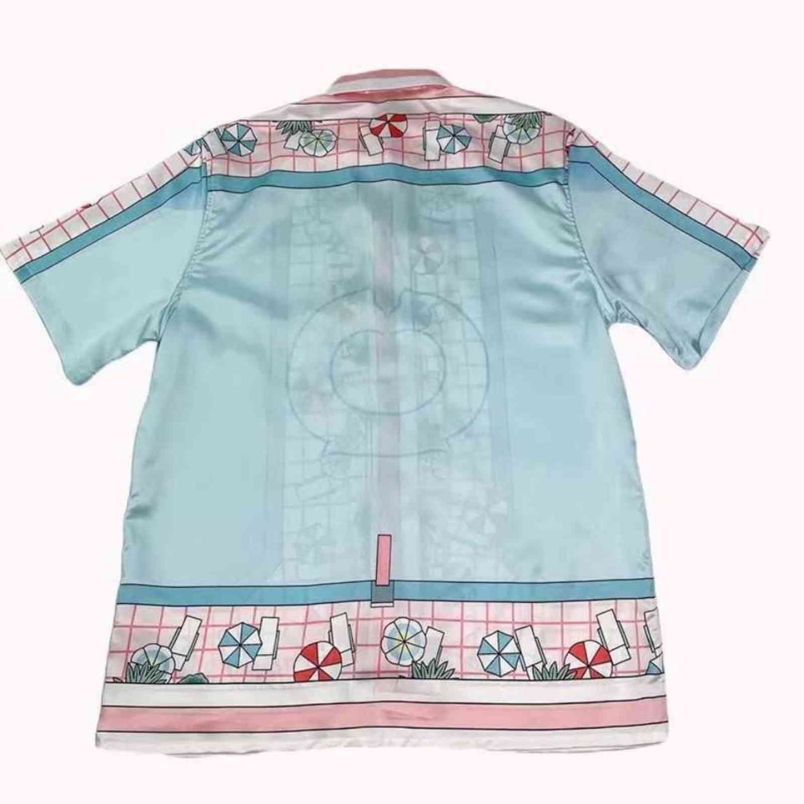 Casablanca Paris swimming pool silk white Pavilion short sleeved shirt for men and women European and American loose, Beige
Casablanca Paris swimming pool silk white Pavilion short sleeved shirt for men and women European and American loose, Beige