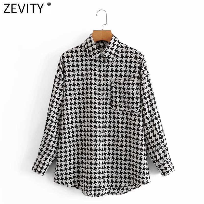 Zevity Women Simply Black Houndstooth Print Blouse Ladies Long Sleeve Pocket Shirt Chic Femme Breasted Blusas Tops LS7498 210603, Aazz ls7498
Zevity Women Simply Black Houndstooth Print Blouse Ladies Long Sleeve Pocket Shirt Chic Femme Breasted Blusas Tops LS7498 210603, Aazz ls7498