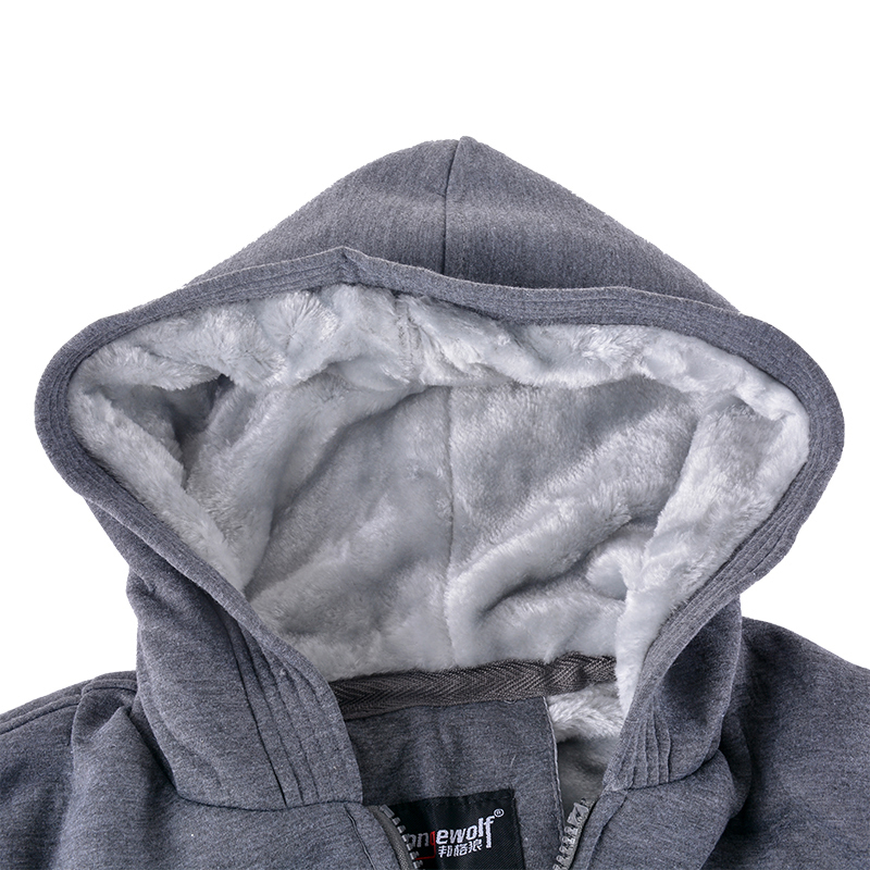 Casual Hoodies Sweateshirts Men Velvet Zipper Warm Poleron Hombre Fashion Loose Parkas Streetwear Thick Solid Cardigan Coat 201020