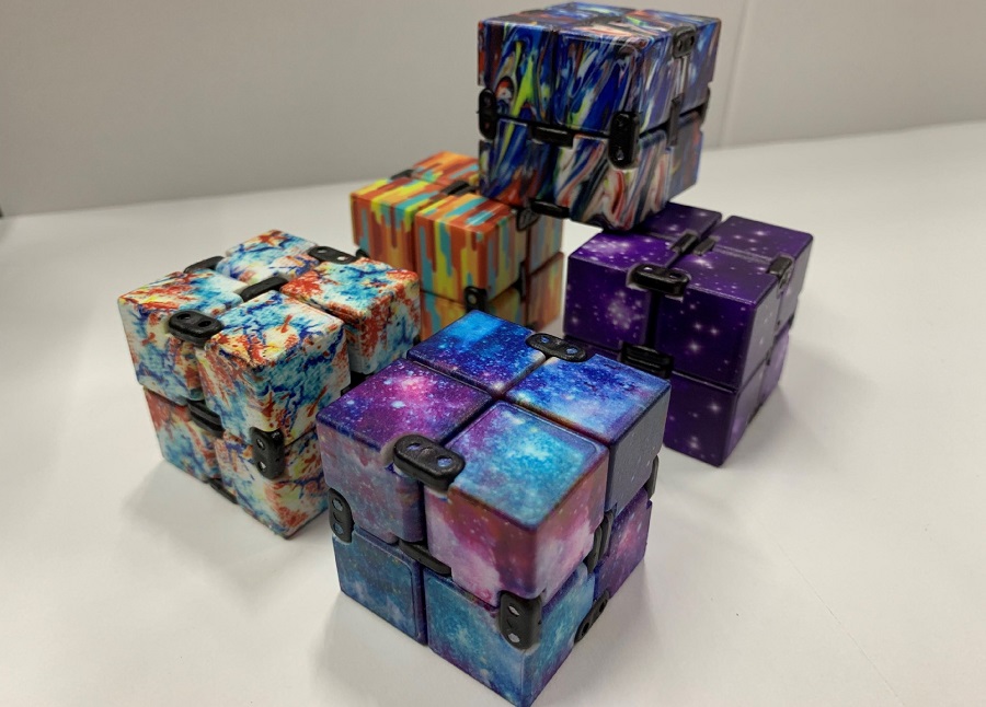 party Color second-generation unlimited starry sky decompression Cube relieve anxiety pocket fingertip flip and fold finger toy