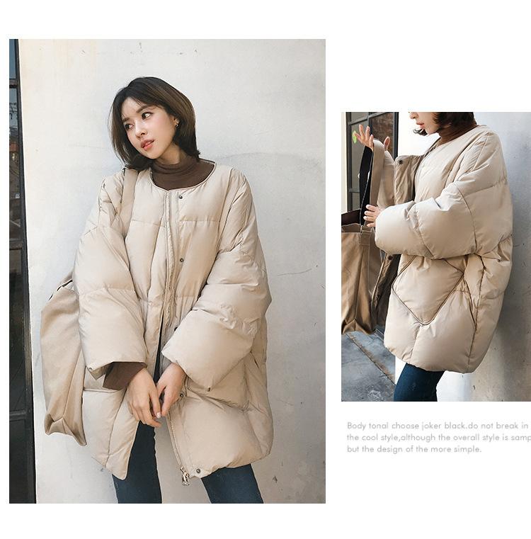 Women's Down & Parkas Cotton-Padded Jacket Women 2021 Scarf Collar Korean Style Winter Coats Fashion Jackets Loose Bread Coat Clothes Y402