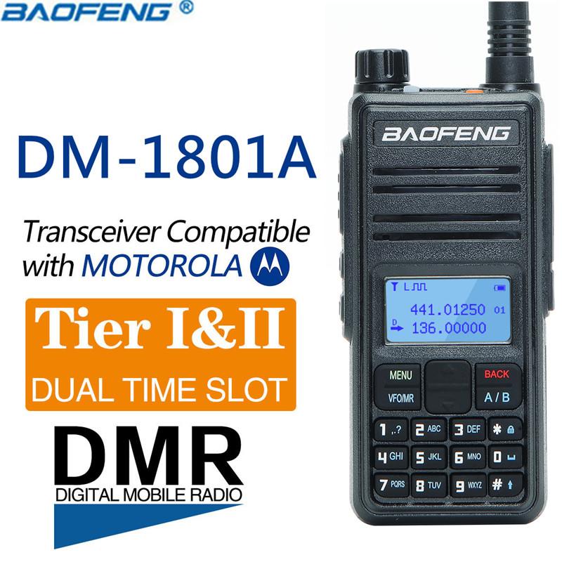 Walkie Talkie Baofeng DM-1801A Dual Time Slot DMR Tier I&II Radio Digital Analog Band 136-174/400-470MHz Hunting DM-5R Plus
Walkie Talkie Baofeng DM-1801A Dual Time Slot DMR Tier I&II Radio Digital Analog Band 136-174/400-470MHz Hunting DM-5R Plus