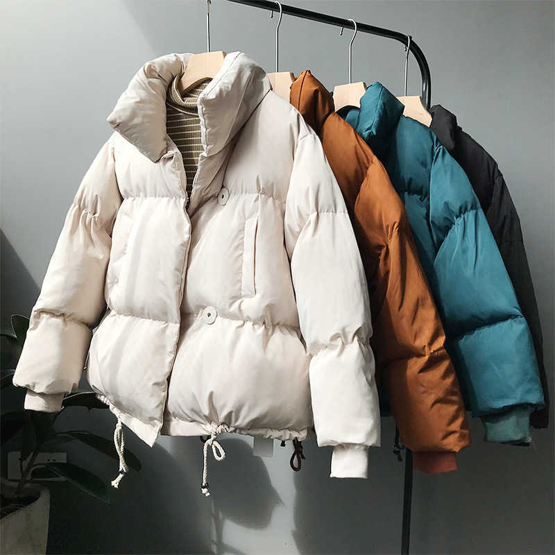 CRRIFLZ Autumn Winter Collection Solid Women Down Jacket Warm Thicken Stand Collar White Duck Parka Women's Jackets Coats 210910