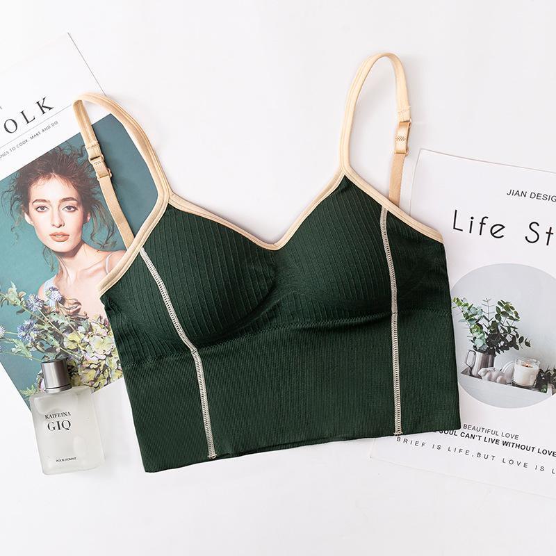 Camisoles & Tanks Ladies Seamless Summer Girls Tank Crop Top Sexy U-shaped Back Tube Tops Female Sports Underwear Bra Bralette Brassiere, Green
Camisoles & Tanks Ladies Seamless Summer Girls Tank Crop Top Sexy U-shaped Back Tube Tops Female Sports Underwear Bra Bralette Brassiere, Green