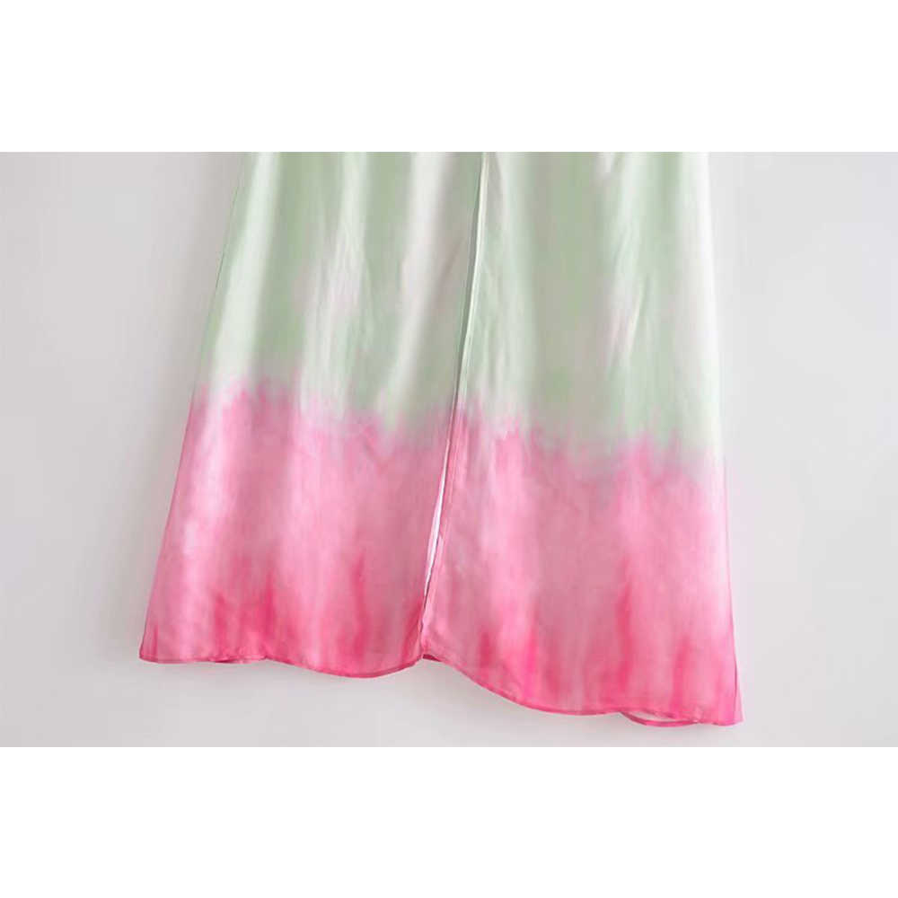 Summer Women Tie dye Camisole Halter Dress elegant Casual Fashion Chic Lady Straps Woman Long Sling Dress 210709