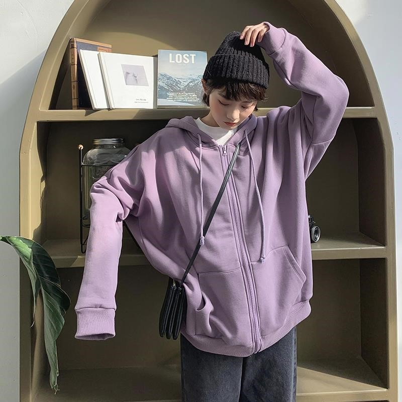 2021 New Spring Autumn Zip Up Hoodies Vintage Purple Hooded Sweatshirt Style Women Top Pocket Long Sleeve Harajuku Oversized L69h, Gray
2021 New Spring Autumn Zip Up Hoodies Vintage Purple Hooded Sweatshirt Style Women Top Pocket Long Sleeve Harajuku Oversized L69h, Gray