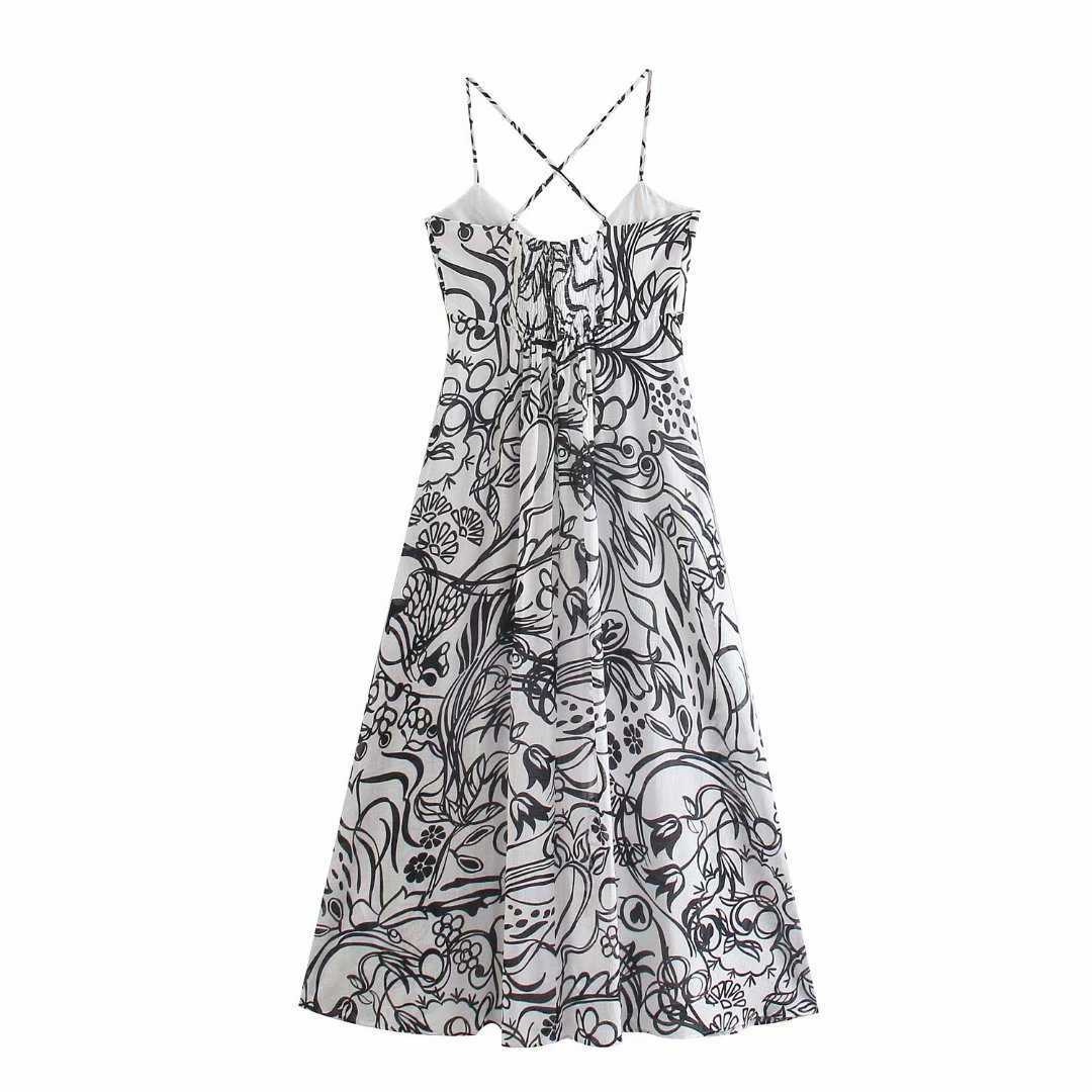 Summer Dress Women Halter Maxi Dress elegant Casual Fashion Chic Lady Printed Dresses Woman 210709