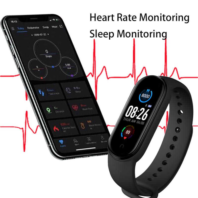 M5 Smart Band IP67 Waterproof Wristbands Sport Watch Men Woman Blood Pressure Heart Rate Monitor Fitness Bracelet For Android IOS