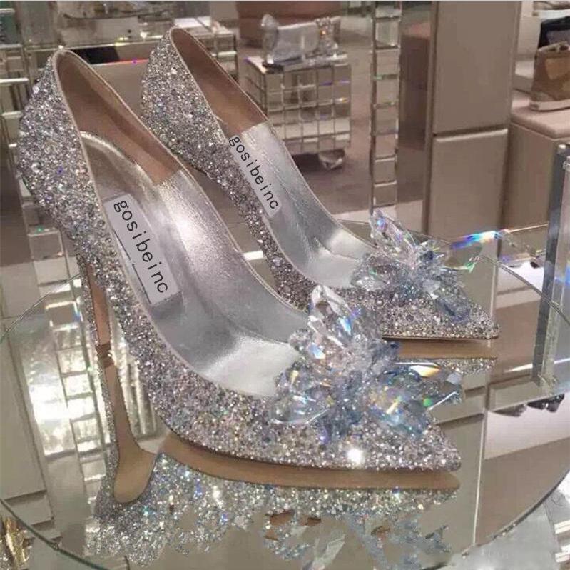 Wedding Shoes Bride Beaded Cinderella Pumps Bridal Shoes Stiletto Heel Crystals Luxury Designer Heels Poined Toe Rhinestones, Silver
Wedding Shoes Bride Beaded Cinderella Pumps Bridal Shoes Stiletto Heel Crystals Luxury Designer Heels Poined Toe Rhinestones, Silver